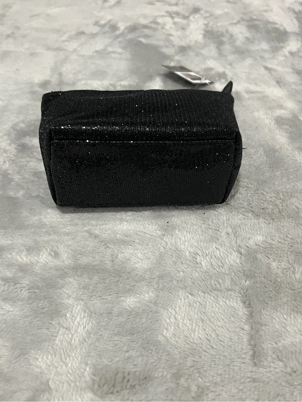 Black Sparkle Glitter Cosmetic Makeup Bag Pouch NWT
